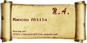 Mancsu Attila névjegykártya